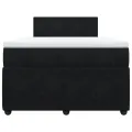 cadre de lit avec matelas Noir 120x200 cm Velours