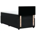 cadre de lit avec matelas Noir 90x200 cm Velours