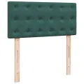 cadre de lit avec matelas Vert foncé 90x190 cm