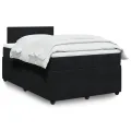 cadre de lit avec matelas noir 120x190 cm velours