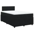 cadre de lit avec matelas noir 120x190 cm velours