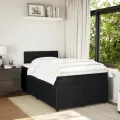 cadre de lit avec matelas noir 120x190 cm velours
