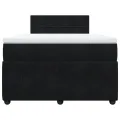 cadre de lit avec matelas noir 120x190 cm velours