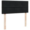 cadre de lit avec matelas noir 120x190 cm velours