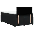 cadre de lit avec matelas noir 120x190 cm velours