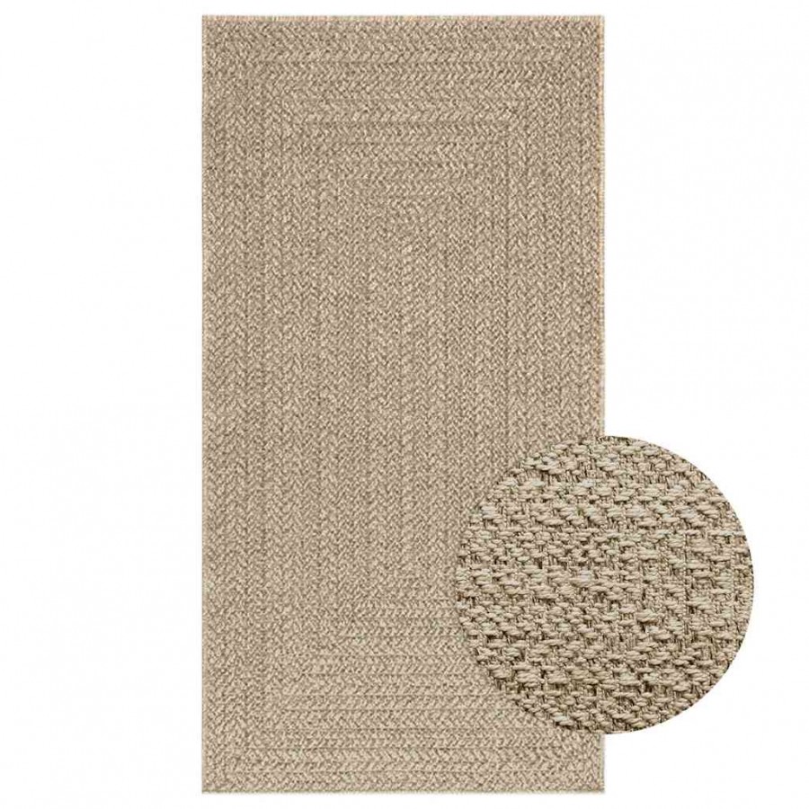 Tapis ZIZUR beige 80x150 cm aspect de jute intérieur extérieur