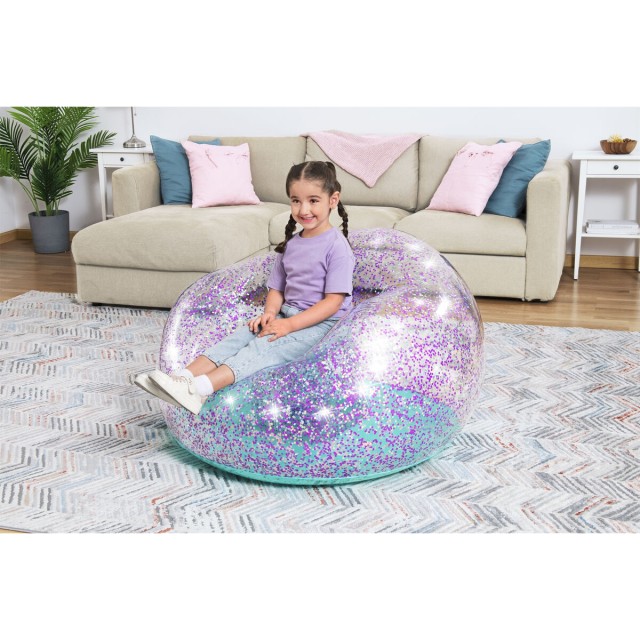 Bestway Fauteuil Gonflable Géant Paillettes 114x112x66 cm +6 Ans Int