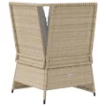 Canapé d'angle de jardin avec coussins beige résine tressée