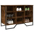 Armoire à chaussures chêne fumé 90x38x61,5 cm bois d'ingénierie