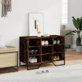 Armoire à chaussures chêne fumé 90x38x61,5 cm bois d'ingénierie