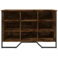 Armoire à chaussures chêne fumé 90x38x61,5 cm bois d'ingénierie
