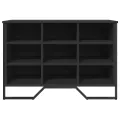 Armoire à chaussures noir 90x38x61,5 cm bois d'ingénierie