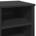 Armoire à chaussures noir 90x38x61,5 cm bois d'ingénierie