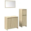 Ensemble de meubles de salle de bain 3 pcs chêne sonoma