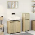 Ensemble de meubles de salle de bain 3 pcs chêne sonoma