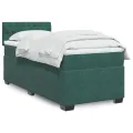 cadre de lit avec matelas Vert foncé 90x200 cm