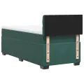 cadre de lit avec matelas Vert foncé 90x200 cm