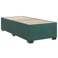 cadre de lit avec matelas Vert foncé 90x200 cm