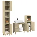 Ensemble de meubles de salle de bain 3 pcs chêne sonoma
