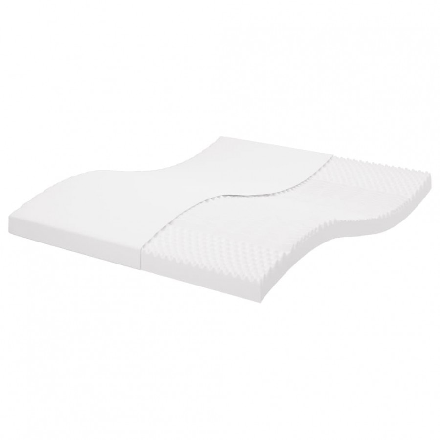 Matelas en mousse blanc 200x210 cm 7 zones dureté 20 ILD