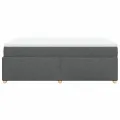 cadre de lit avec matelas Gris foncé 160x200cm Tissu