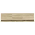 Meuble TV avec LED chêne sonoma 165x34x40 cm bois d'ingénierie
