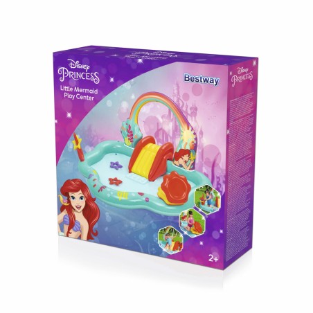 Bestway Aufblasbares Schwimmbad Spielplatz Disney Meerjungfrau 221x193