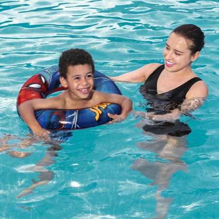 Bestway Bouée Gonflable Marvel Spiderman D56 cm +3 à 6 Ans Plage et