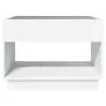 Table basse avec LED infini blanc 70x50x50 cm