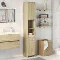Armoire de salle de bain Chêne sonoma 30x30x183,5 cm Aggloméré
