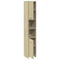 Armoire de salle de bain Chêne sonoma 30x30x183,5 cm Aggloméré