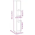 Armoire de salle de bain Chêne sonoma 30x30x183,5 cm Aggloméré