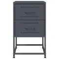 Tables de chevet 2 pcs anthracite 36x39x60,5 cm acier