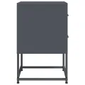 Tables de chevet 2 pcs anthracite 36x39x60,5 cm acier