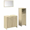Ensemble de meubles de salle de bain 3 pcs chêne sonoma