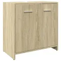 Ensemble de meubles de salle de bain 3 pcs chêne sonoma