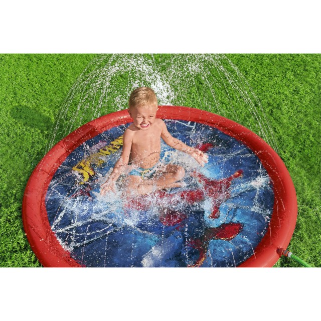 Bestway Aufblasbares Pool mit Spiderman Sprinkler D165 cm +2 Jahre Gar