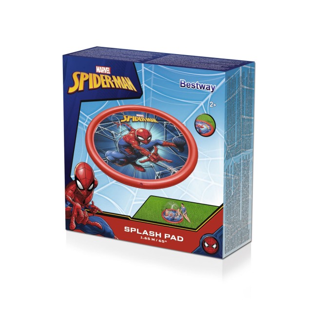 Bestway Piscina Hinchable con Aspersor Spiderman D165 cm +2 Años Jard
