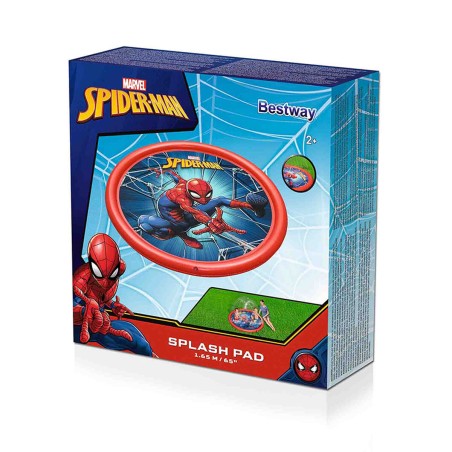 Bestway Piscine Gonflable avec Arroseur Spiderman D165 cm +2 Ans Jardi