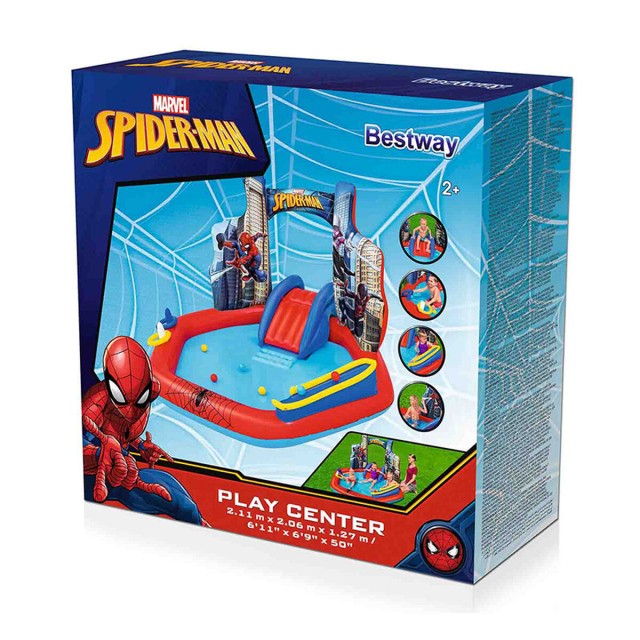 Bestway Piscina Hinchable Parque de Juegos Spiderman 211x206x127 cm +2