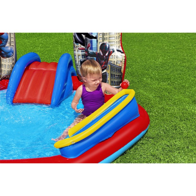 Bestway Piscina Gonfiabile Parco Giochi Spiderman 211x206x127 cm +2 An