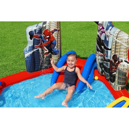 Bestway Piscine Gonflable Aire de Jeux Spiderman 211x206x127 cm +2 Ans