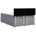 cadre de lit avec matelas Gris clair 160x200cm Tissu
