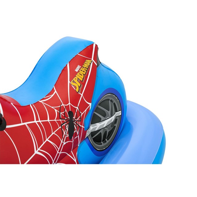 Bestway Figurine Gonflable Moto Spiderman 170x84 cm +3 Ans Plage et Pi