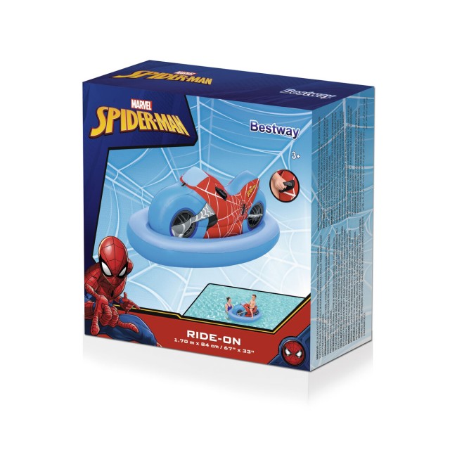 Bestway Opblaasbare Spiderman Motorfiguur 170x84 cm +3 Jaar Strand en