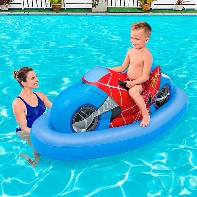 Bestway Gonfiabile Moto Spiderman 170x84 cm +3 Anni Spiaggia e Piscina