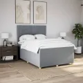 cadre de lit avec matelas Gris clair 160x200cm Tissu