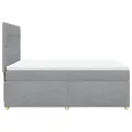 cadre de lit avec matelas Gris clair 160x200cm Tissu