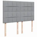 cadre de lit avec matelas Gris clair 160x200cm Tissu