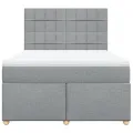 cadre de lit avec matelas Gris clair 160x200cm Tissu